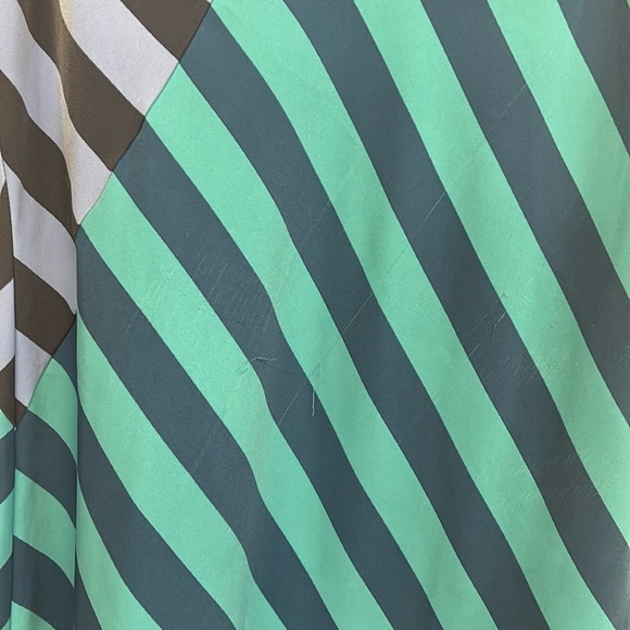 RTR sz 16 (1x) Saunders blue stripe slip v neck strappy asymmetrical skirt dress - Picture 7 of 10